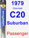 Passenger Wiper Blade for 1979 Chevrolet C20 Suburban - Hybrid