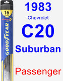 Passenger Wiper Blade for 1983 Chevrolet C20 Suburban - Hybrid