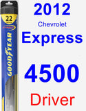 Driver Wiper Blade for 2012 Chevrolet Express 4500 - Hybrid