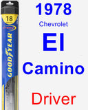 Driver Wiper Blade for 1978 Chevrolet El Camino - Hybrid