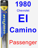 Passenger Wiper Blade for 1980 Chevrolet El Camino - Hybrid