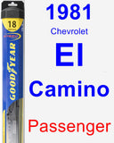 Passenger Wiper Blade for 1981 Chevrolet El Camino - Hybrid