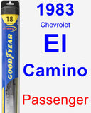 Passenger Wiper Blade for 1983 Chevrolet El Camino - Hybrid