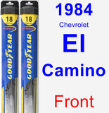 Front Wiper Blade Pack for 1984 Chevrolet El Camino - Hybrid