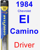 Driver Wiper Blade for 1984 Chevrolet El Camino - Hybrid