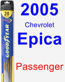 Passenger Wiper Blade for 2005 Chevrolet Epica - Hybrid