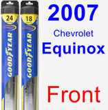 Front Wiper Blade Pack for 2007 Chevrolet Equinox - Hybrid