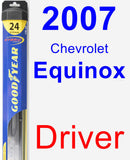 Driver Wiper Blade for 2007 Chevrolet Equinox - Hybrid