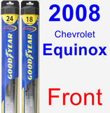 Front Wiper Blade Pack for 2008 Chevrolet Equinox - Hybrid