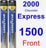 Front Wiper Blade Pack for 2000 Chevrolet Express 1500 - Hybrid