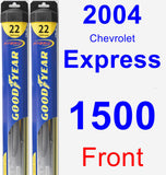 Front Wiper Blade Pack for 2004 Chevrolet Express 1500 - Hybrid