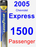 Passenger Wiper Blade for 2005 Chevrolet Express 1500 - Hybrid