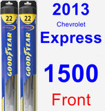 Front Wiper Blade Pack for 2013 Chevrolet Express 1500 - Hybrid