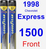 Front Wiper Blade Pack for 1998 Chevrolet Express 1500 - Hybrid