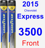 Front Wiper Blade Pack for 2015 Chevrolet Express 3500 - Hybrid