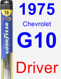 Driver Wiper Blade for 1975 Chevrolet G10 - Hybrid