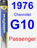 Passenger Wiper Blade for 1976 Chevrolet G10 - Hybrid