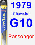 Passenger Wiper Blade for 1979 Chevrolet G10 - Hybrid