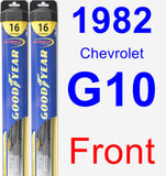 Front Wiper Blade Pack for 1982 Chevrolet G10 - Hybrid