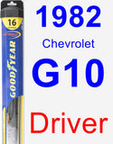 Driver Wiper Blade for 1982 Chevrolet G10 - Hybrid