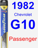 Passenger Wiper Blade for 1982 Chevrolet G10 - Hybrid