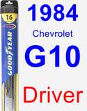 Driver Wiper Blade for 1984 Chevrolet G10 - Hybrid