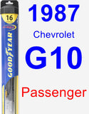 Passenger Wiper Blade for 1987 Chevrolet G10 - Hybrid