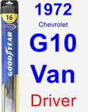 Driver Wiper Blade for 1972 Chevrolet G10 Van - Hybrid