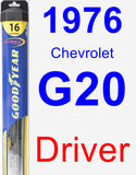 Driver Wiper Blade for 1976 Chevrolet G20 - Hybrid