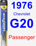 Passenger Wiper Blade for 1976 Chevrolet G20 - Hybrid