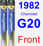 Front Wiper Blade Pack for 1982 Chevrolet G20 - Hybrid