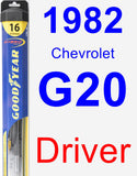 Driver Wiper Blade for 1982 Chevrolet G20 - Hybrid