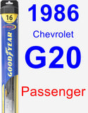 Passenger Wiper Blade for 1986 Chevrolet G20 - Hybrid