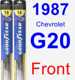 Front Wiper Blade Pack for 1987 Chevrolet G20 - Hybrid