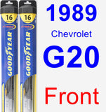 Front Wiper Blade Pack for 1989 Chevrolet G20 - Hybrid