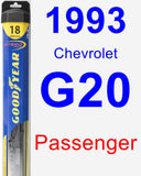 Passenger Wiper Blade for 1993 Chevrolet G20 - Hybrid