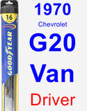 Driver Wiper Blade for 1970 Chevrolet G20 Van - Hybrid