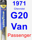 Passenger Wiper Blade for 1971 Chevrolet G20 Van - Hybrid