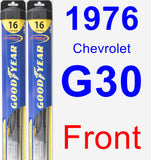 Front Wiper Blade Pack for 1976 Chevrolet G30 - Hybrid