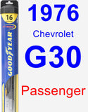 Passenger Wiper Blade for 1976 Chevrolet G30 - Hybrid