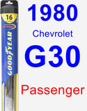 Passenger Wiper Blade for 1980 Chevrolet G30 - Hybrid