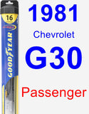 Passenger Wiper Blade for 1981 Chevrolet G30 - Hybrid