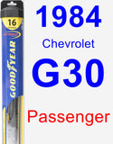 Passenger Wiper Blade for 1984 Chevrolet G30 - Hybrid