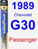 Passenger Wiper Blade for 1989 Chevrolet G30 - Hybrid