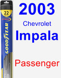 Passenger Wiper Blade for 2003 Chevrolet Impala - Hybrid