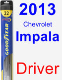 Driver Wiper Blade for 2013 Chevrolet Impala - Hybrid