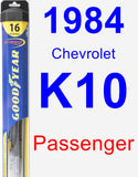 Passenger Wiper Blade for 1984 Chevrolet K10 - Hybrid