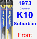 Front Wiper Blade Pack for 1973 Chevrolet K10 Suburban - Hybrid