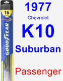 Passenger Wiper Blade for 1977 Chevrolet K10 Suburban - Hybrid