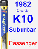 Passenger Wiper Blade for 1982 Chevrolet K10 Suburban - Hybrid